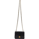 Chanel Quilted Lambskin 24K Gold Single Flap Crossbody Bag