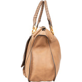 Chloé Grained Calfskin Marcie Large Hobo Saddle Handbag