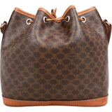 Celine Macadam Canvas Drawstring Bucket Crossbody Bag