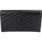 Saint Laurent Grain De Poudre Matelassé Flap Wallet