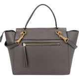 Celine Grey Leather Grained Calfskin Belt Handbag