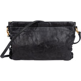 Miu Miu Nappa Leather Ruffle Clutch Crossbody Bag