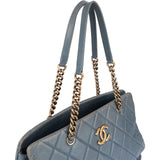 Chanel Quilted Lambskin CC Crown Tote Shoulder Bag