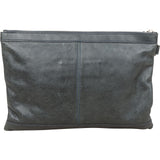Balenciaga Dark Green Arena Leather City Pochette Clutch