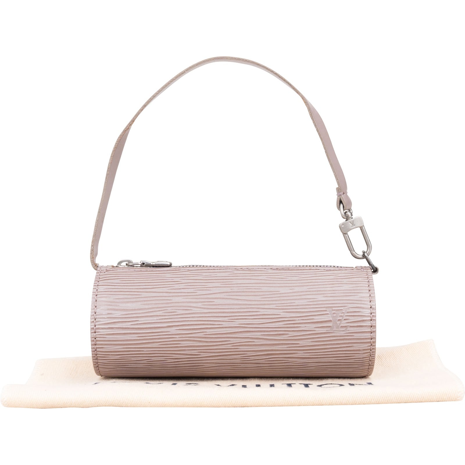 [🔄️B09 / F35] Louis Vuitton Lilas Epi Leather Soufflot Pochette Handbag - vintageandkickz