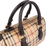 Burberry Haymarket Check Coated Canvas Boston 30 Handbag