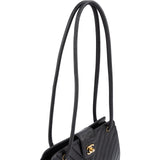 Chanel Quilted Lambskin 24K Gold Vintage Chevron V-Stitch Shoulder Bag