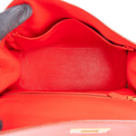 Hermès Rouge Swift Leather Kelly 28 Handbag - vintageandkickz