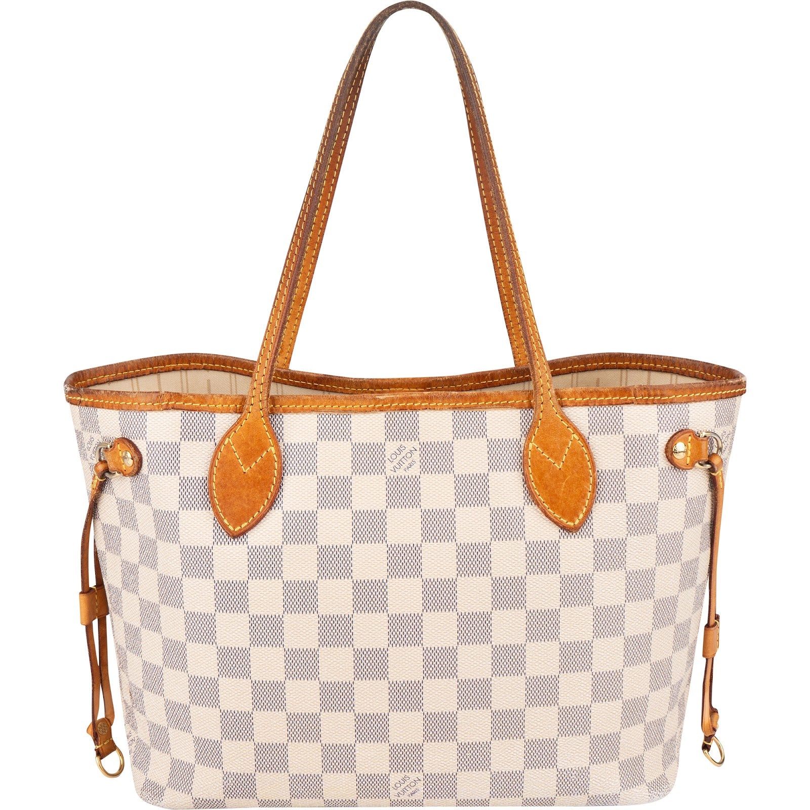 Louis Vuitton Monogram Damier Azur Canvas Neverfull PM Handbag - vintageandkickz