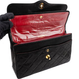Chanel Quilted Lambskin Bicolor Double Flap Shoulder Bag