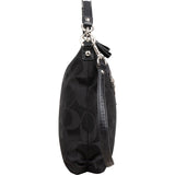 Coach Monogram Signature Sateen Poppy Convertible Handbag