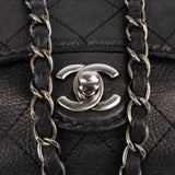 Chanel Quilted Leather Half Moon Single Flap Crossbody Bag