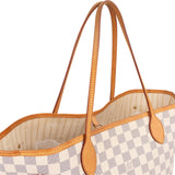 Louis Vuitton Monogram Damier Azur Canvas Neverfull MM Shoulder Bag