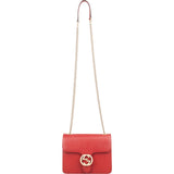 Gucci Pebbled Leather Interlocking GG Small Crossbody Bag