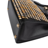 Louis Vuitton Black Studded Leather City Steamer PM Handbag
