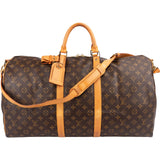 Louis Vuitton Monogram Canvas Keepall 55 Bandoulière Travel Bag