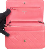 Chanel Quilted Lambskin Boy Wallet On Chain Crossbody Bag
