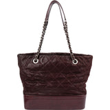 Chanel Burgundy Quilted Iridescent Calfskin Gabrielle Shoulder Bag