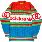 Adidas x Gucci Multicolor Striped Cable-Knit Wool Sweater (XS-M)