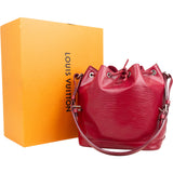 Louis Vuitton Red Epi Leather NM Sac Noé Petit Shoulder Bag