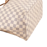 Louis Vuitton Monogram Damier Azur Canvas Neverfull MM Shoulder Bag