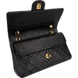 Chanel Quilted Lambskin Medium 24K Gold Double Flap Shoulder Bag