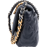 Chanel 19 Quilted Navy Lambskin Single Flap Crossbody Bag