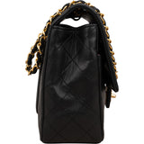 Chanel Quilted Lambskin 24K Gold Single Flap Shoulder Bag