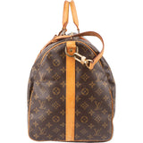 [🔄️B08 / F17] Louis Vuitton Monogram Canvas Keepall 55 Bandoulière Travel Bag - vintageandkickz