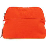Hermès Terracota Orange Cotton Bolide Accessoires Pouch