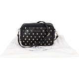 Prada Studded Soft Calf Leather Mini Camera Crossbody Bag