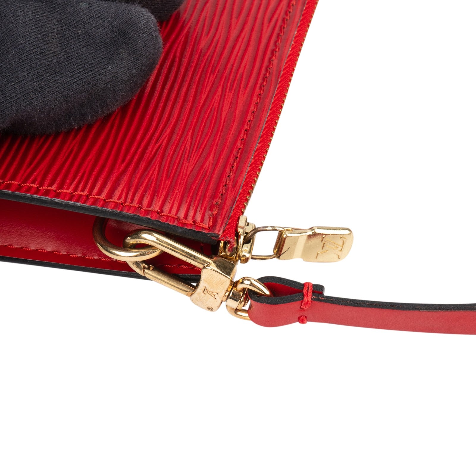 [🔄️B08 / F12] Louis Vuitton Red Epi Leather Pochette Accessoires Handbag - vintageandkickz