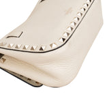 Valentino Garavani Leather Grained Calfskin Rockstud Small Top Handle Handbag