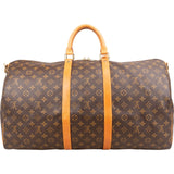 Louis Vuitton Monogram Canvas Keepall 55 Bandoulière Travel Bag