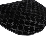 Gucci Monogram GG Suede Half-Moon Hobo Shoulder Bag