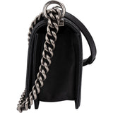 Chanel Quilted Leather Medium Boy Single Flap Crossbody Bag