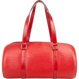 Louis Vuitton Red Epi Leather Epi Leather Soufflot Set Handbag