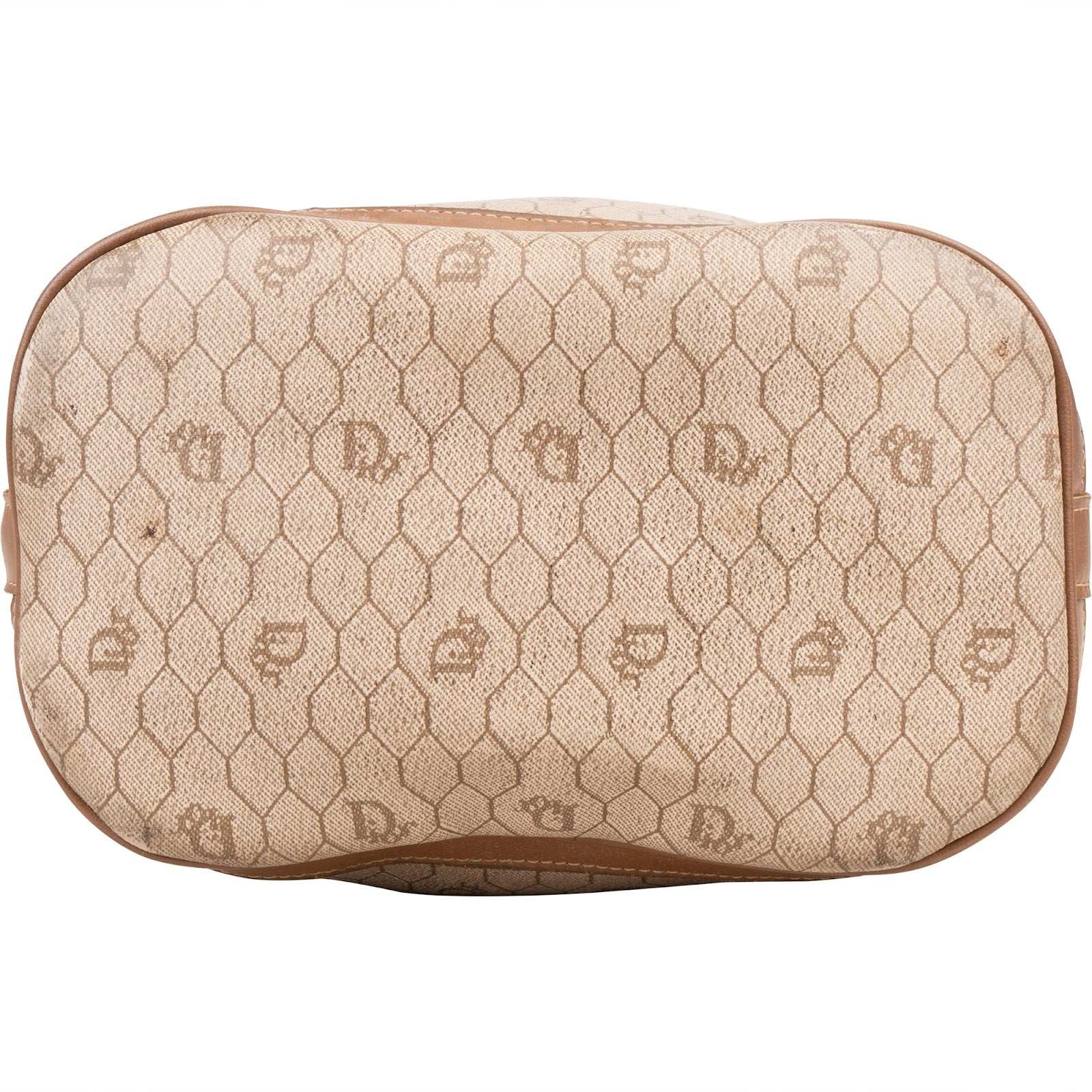 [🔄️B20 / F42] Christian Dior Honeycomb Canvas Bucket Shoulder Bag - vintageandkickz