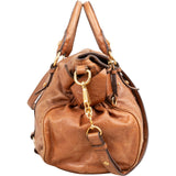 Miu Miu Vitello Lux Bow Satchel Handbag