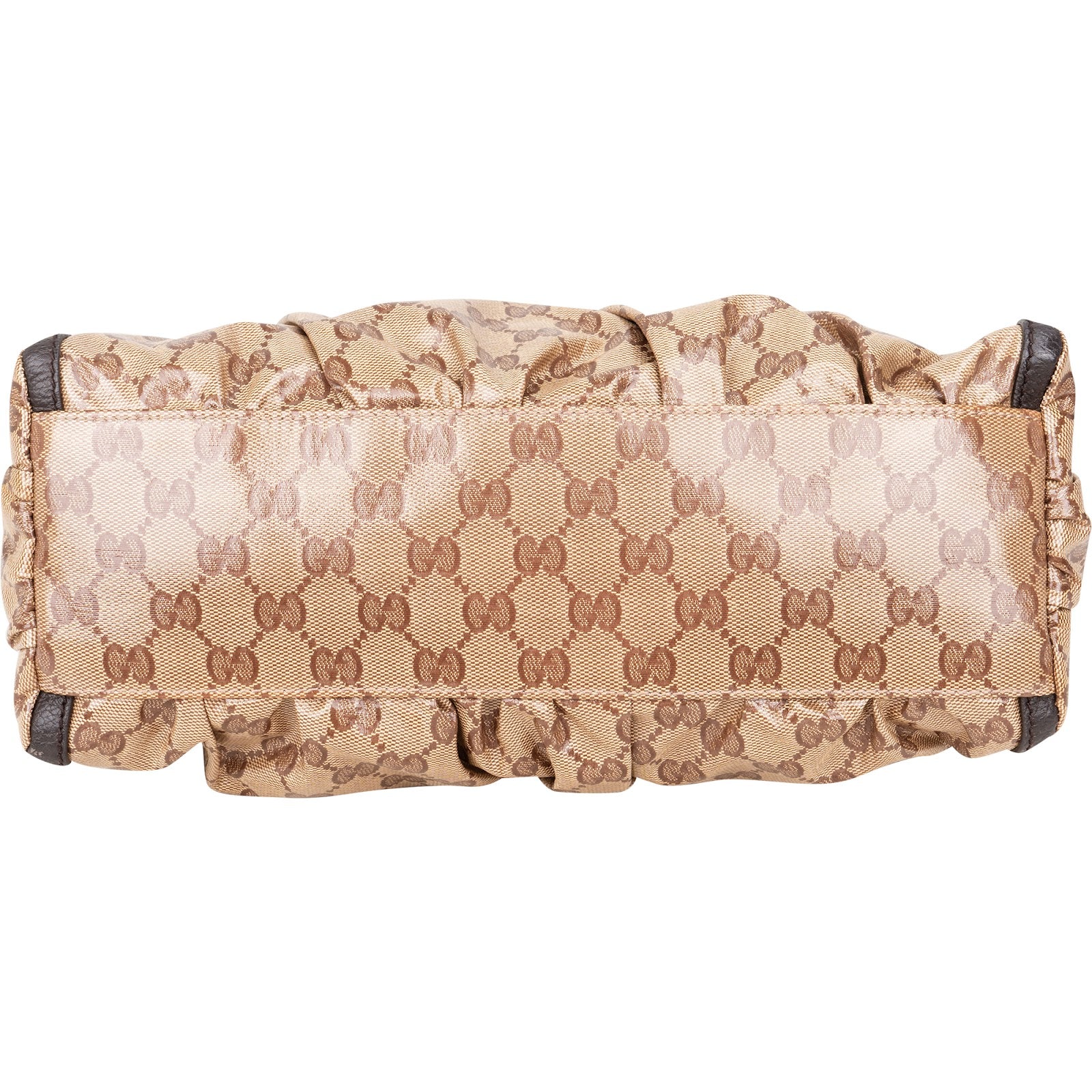 Gucci Monogram GG Patent Abbey Handbag - vintageandkickz