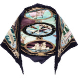 Hermès Belles Amures Plisse Silk Tuch Scarf