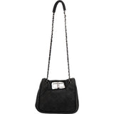 Chanel Suede 2.55 Sherling Accordion Flap Shoulder Bag