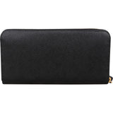 Prada Saffiano Metal Leather Zip Around Wallet
