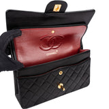 Chanel Quilted Lambskin 24K Gold Medium Double Flap Shoulder Bag