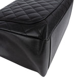 Chanel Quilted Caviar Leather CC Grand Shopping Tote Shoulder Bag