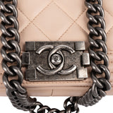 Chanel Quilted Lambskin Boy Single Flap Crossbody Bag