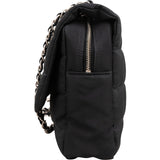 Chanel Quilted Nylon Chocolate Bar Single Flap Shoulder Bag