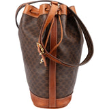Celine Monogram Macadam Canvas Drawstring Bucket Crossbody Bag