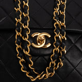 Chanel Quilted Lambskin 24K Gold Double Flap Shoulder Bag