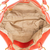 Prada Red Vitello Daino Hobo Shoulder Bag